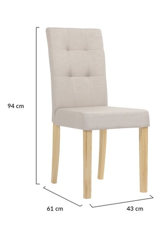 6 cadeiras em madeira Polly - 43 x 94 x 61 cm