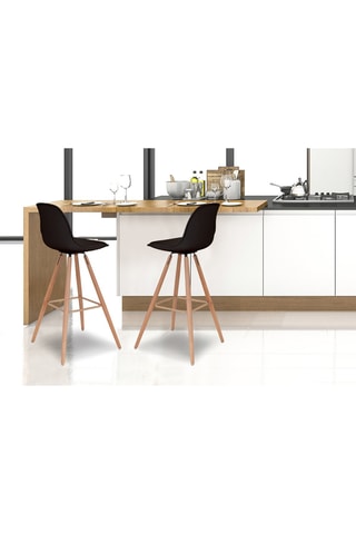 2 bancos de bar Oslo - 38 x 74 x 97 cm