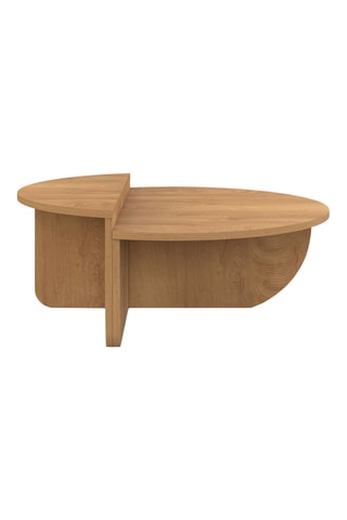 Mesa de centro assimétrica 2 em 1 - 90 x 35 x 90 cm