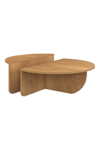 Mesa de centro assimétrica 2 em 1 - 90 x 35 x 90 cm