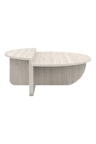 Mesa de centro assimétrica 2 em 1 - 90 x 35 x 90 cm
