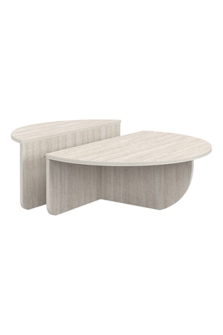 Mesa de centro assimétrica 2 em 1 - 90 x 35 x 90 cm