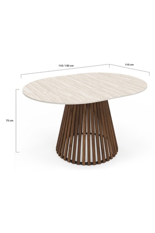 Mesa extensível Camélia - 110/150 x 75 x 110 cm