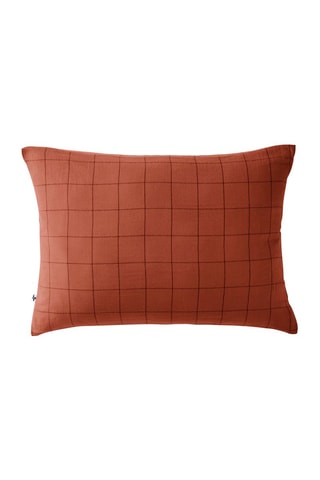 Taie d'oreiller Gaïa Match - Terracotta