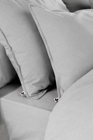 Taie d'oreiller en flanelle de coton Candice - 
Brume
