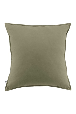 Taie d'oreiller en flanelle de coton Candice - Kaki