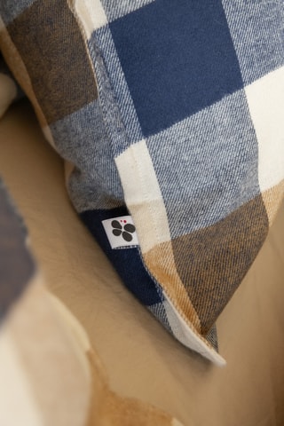 Taie d'oreiller Basile - Bleu et beige