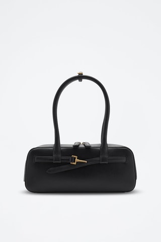 Sac bowling cuir boucle - Noir