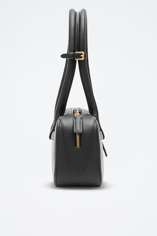 Sac bowling cuir boucle - Noir