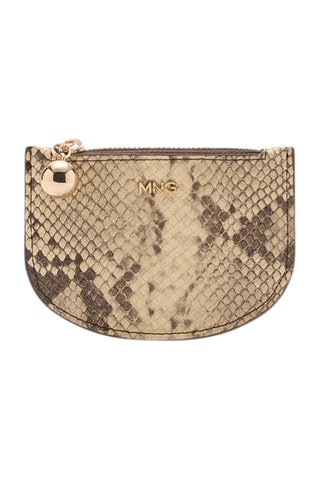 Porte-cartes effet croco - Beige