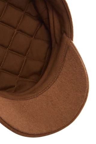 Casquette baker boy laine - Marron