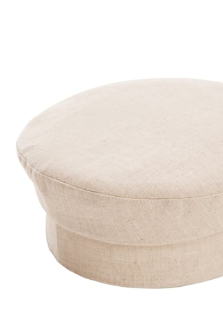 Casquette baker boy lin mélangé - Beige