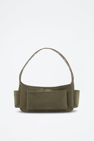 Sac clouté cuir poches - Kaki