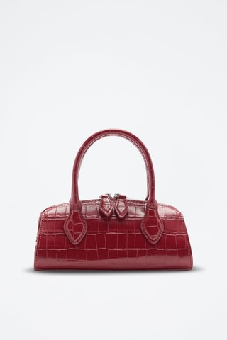 Tas met Krokodillenlook - Rood