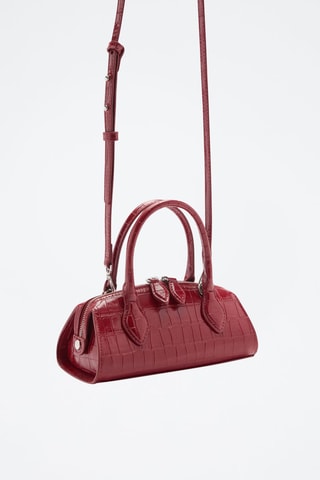 Tas met Krokodillenlook - Rood