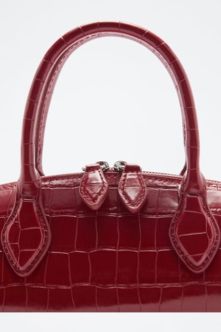 Tas met Krokodillenlook - Rood