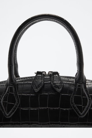 Sac effet crocodile - Noir