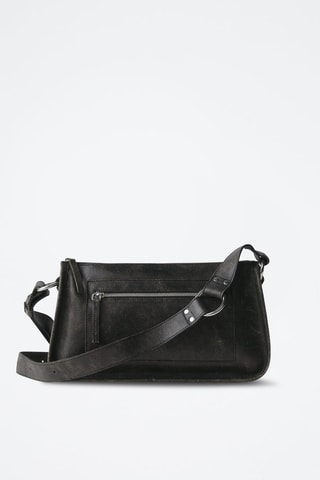 Sac cuir détails métalliques - Marron foncé