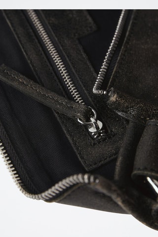 Sac cuir détails métalliques - Marron foncé