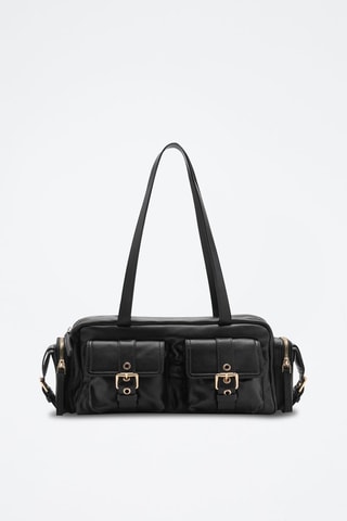 Sac cuir poches - Noir