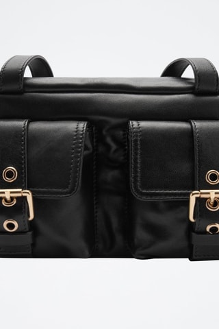 Sac cuir poches - Noir