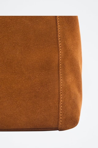Suede Trendy Handtas - Bruin