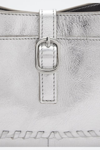 Sac cuir métallisé - Argenté