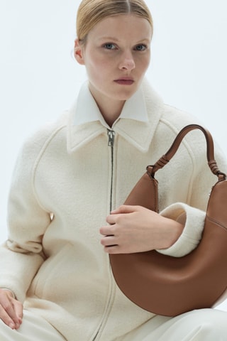 Kunstleren Trendy Handtas - Bruin