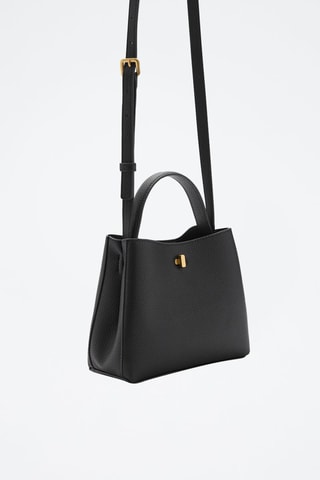 Mini sac cabas détail métallique - Noir