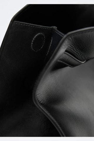 Sac cabas cuir boucle - Noir
