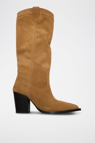 Bottes cow-boy suède - Marron