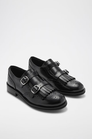Mocassins cuir détail métallique - Noir