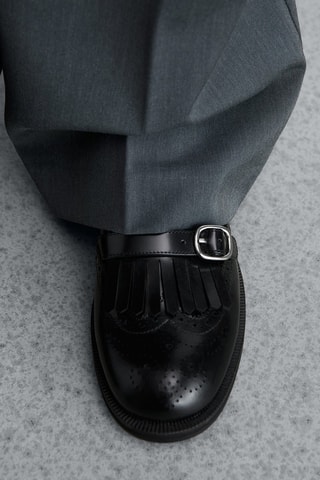 Mocassins cuir détail métallique - Noir