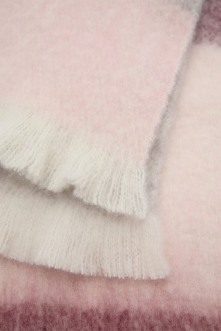 Écharpe multicolore franges - Rose