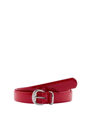 Cinto com fivela metálica - Vermelho