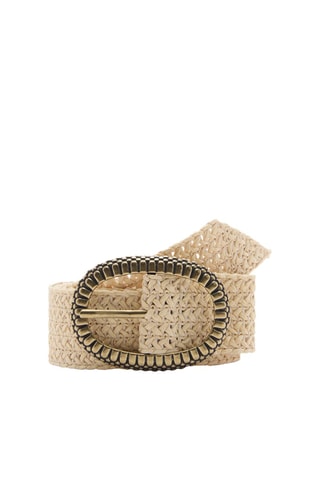 Ceinture fibres naturelles boucle - Beige