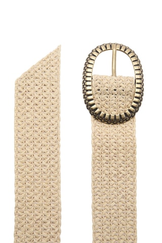 Ceinture fibres naturelles boucle - Beige