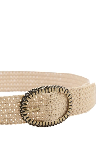Ceinture fibres naturelles boucle - Beige