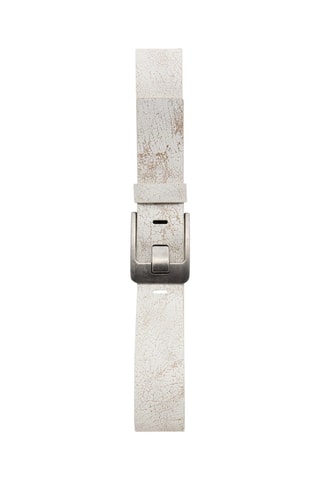 Ceinture large cuir - Blanc