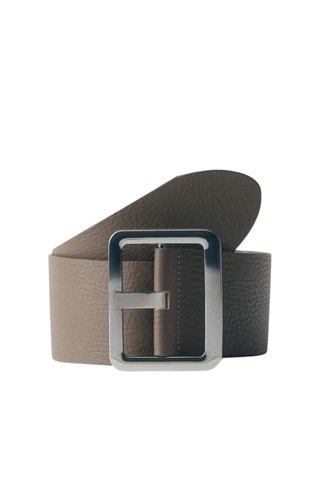 Ceinture large cuir - Marron