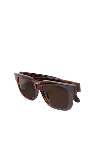Lunettes de soleil monture carrée - Chocolat