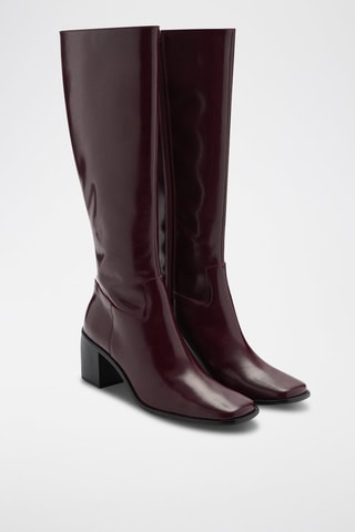 Bottes en cuir - Bordeaux