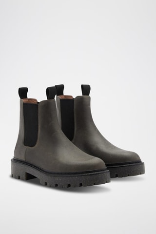 Bottines chelsea cuir - Gris