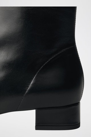 Bottines cuir à talon - Noir