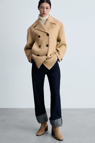 Bottines cuir à talon - Beige