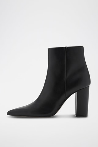 Bottines pointues à talon - Noir
