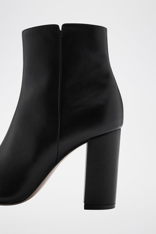 Bottines pointues à talon - Noir