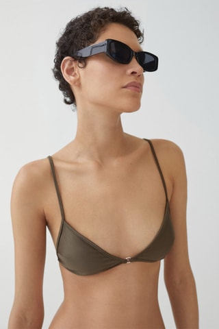 Haut bikini détail métallique - Vert