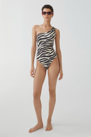 Maillot de bain imprimé animal - Noir