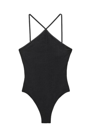 Maillot de bain à emmanchures américaines - Noir